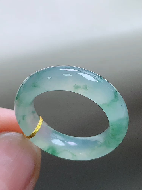 ，冰飘花指环，无裂，尺寸16.6/5.9/3.9，13号，№:y271044  24