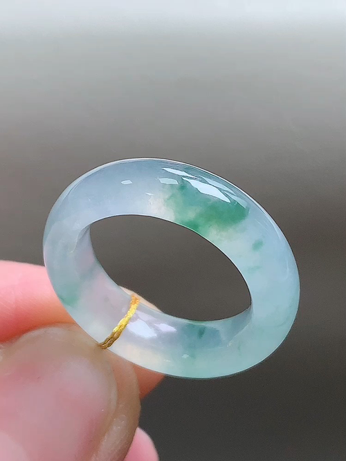 冰飘花指环，无裂，尺寸15.8/5.8/3.9，10号，№:y271044  23