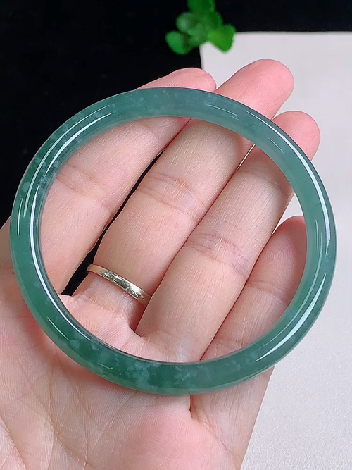 蓝水圆条手镯，无裂，尺寸56.9/6.7/6.3，№:y271468  25