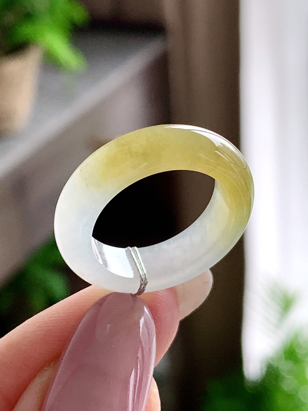 【裸石】🫧冰种黄翡戒圈指环，性比高，尺寸6.4-4，圈口16.5号，重量5克