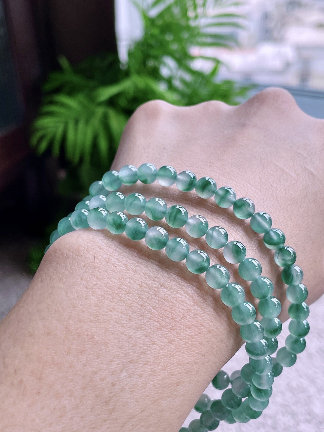 珠链圆珠珠子珠链，缅甸，性比高，5.9mm，33cm，43克