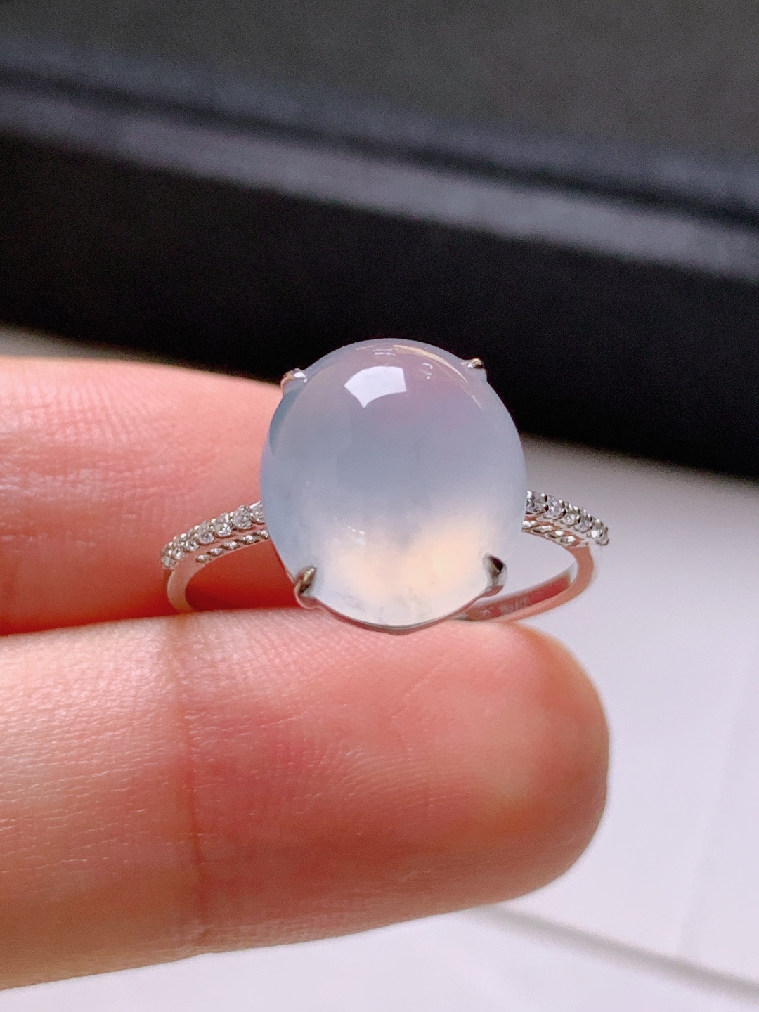 ️ 冰种旦面戒指，无裂，裸石11.9/10.3/5.6，圈口14