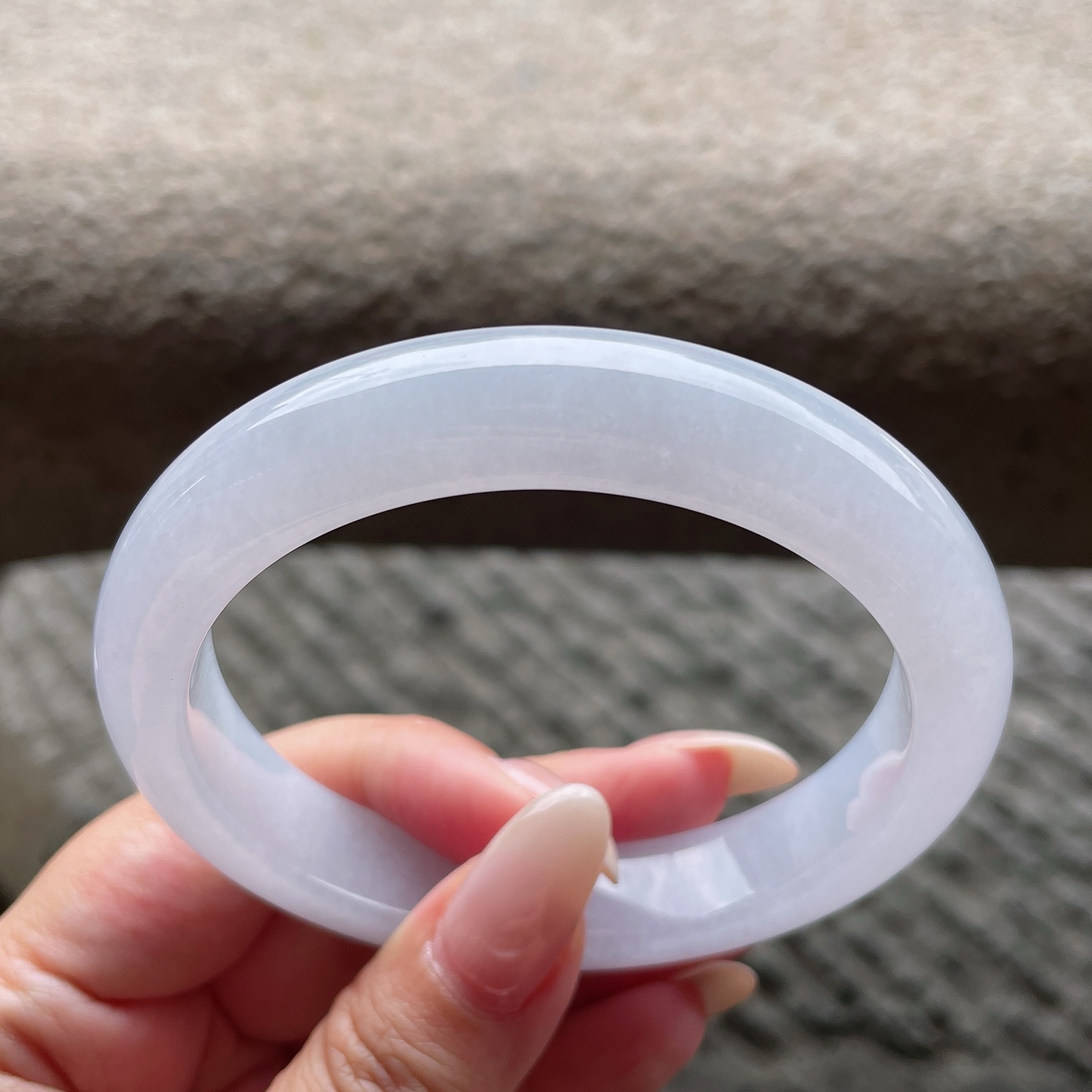 正圈，冰种白冰，大圈口，晶莹剔透，水润，种老，无裂，0428X14