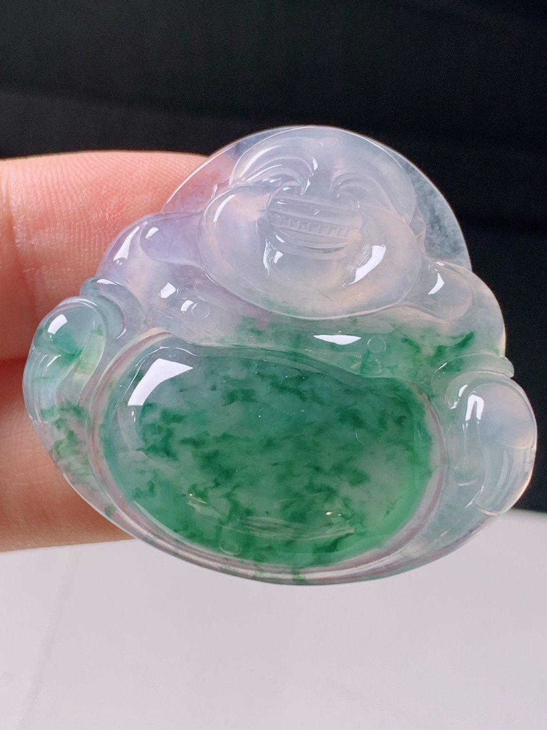 ️ 冰种飘花佛公，无裂，冰透饱满，裸石34.6/37.1/6.2