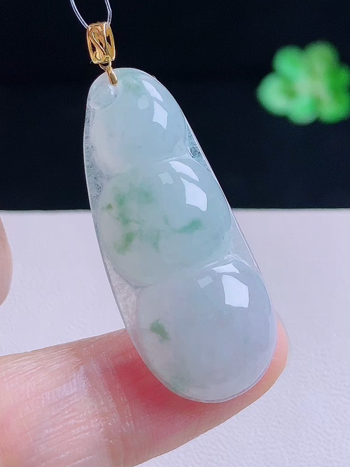 18k福豆，无裂，尺寸38/14.4/5.0，编号23dw5l  27