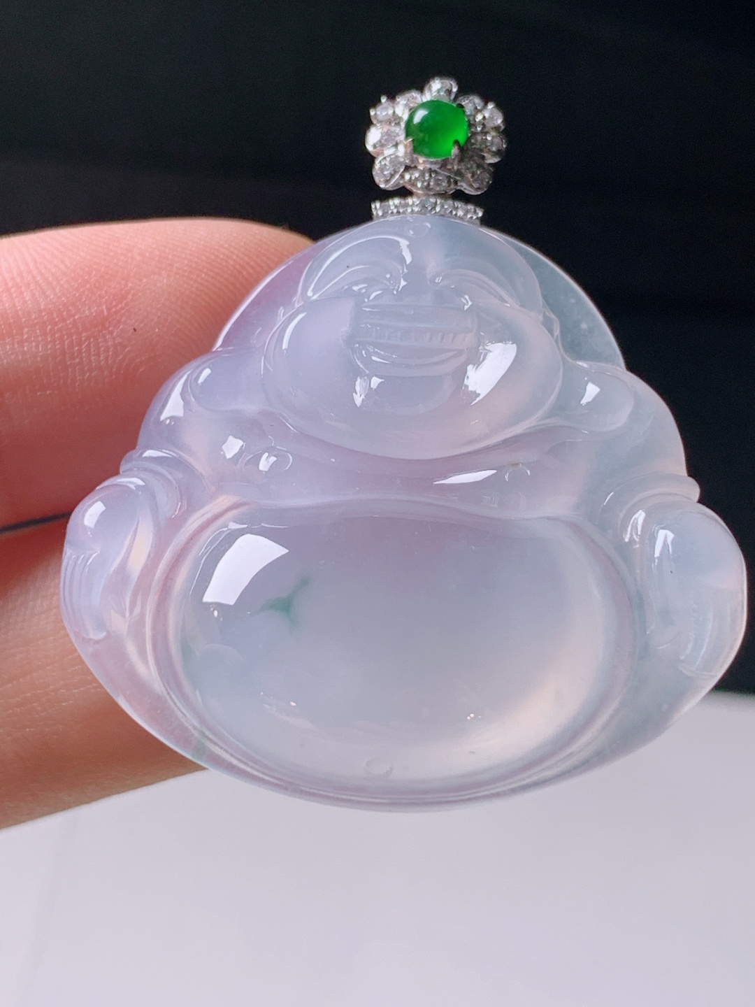 ️ 冰种佛公吊坠，无裂冰透起胶，裸石31.8-34.1-6.239.7