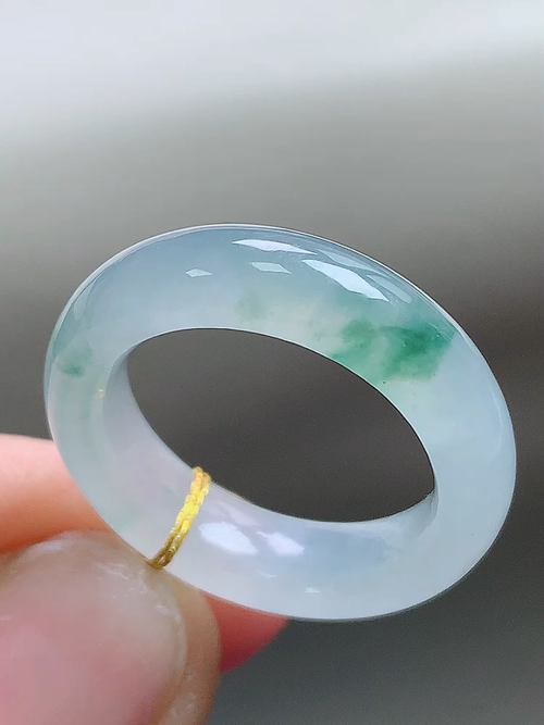 冰飘花指环，无裂，尺寸17.1/5.9/3.9，14号，№:y271044  24