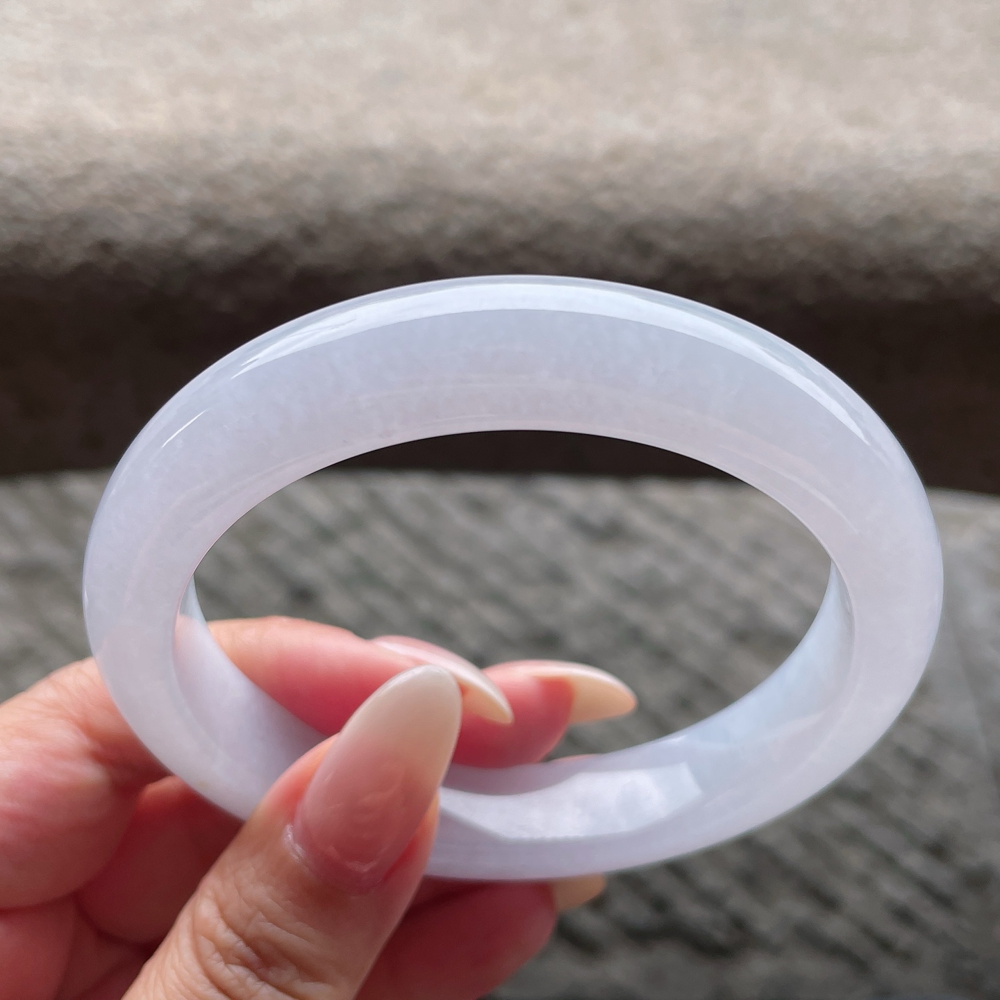 正圈，冰种白冰，大圈口，晶莹剔透，水润，种老，无裂，0428X14