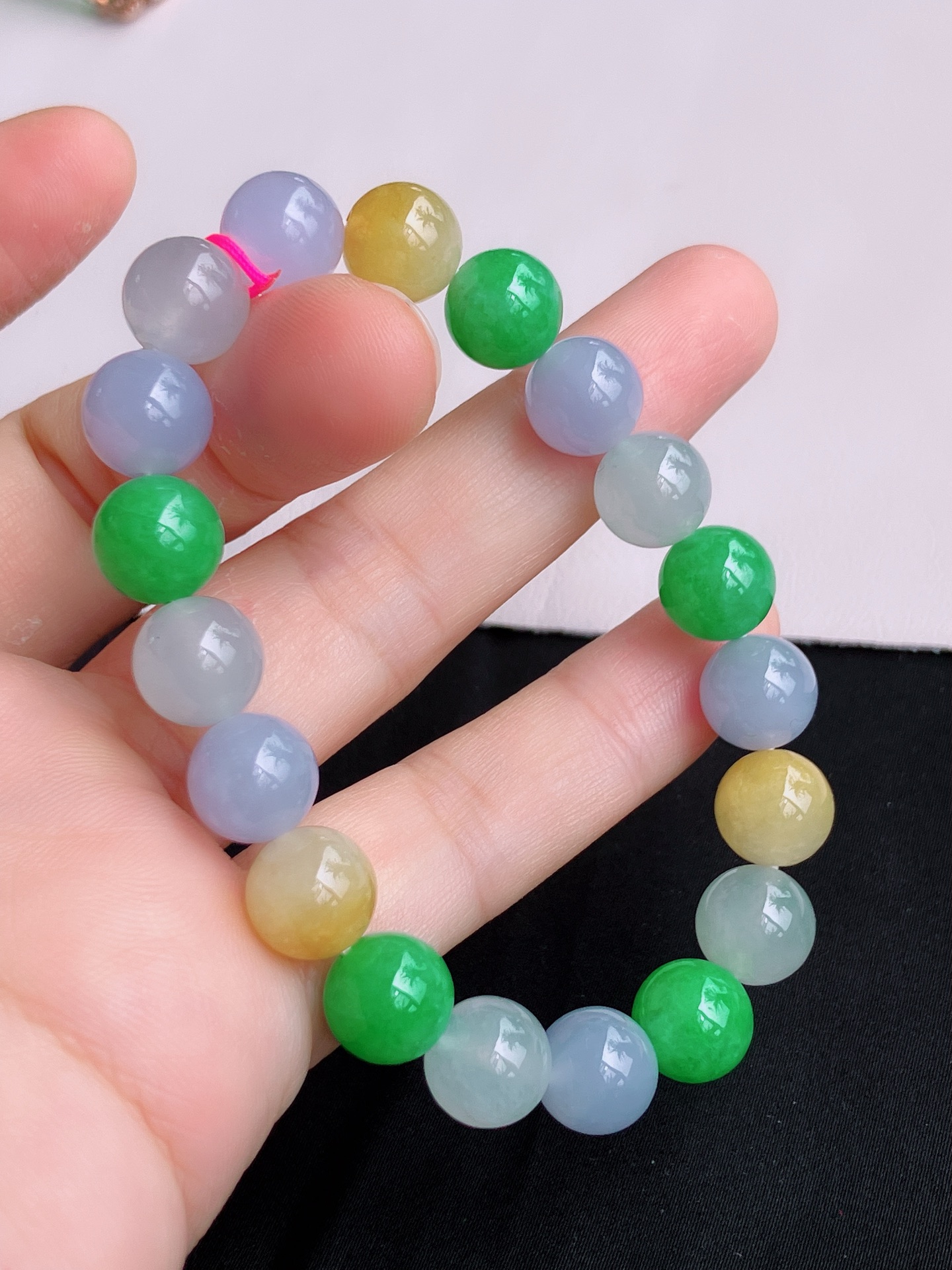 ️，三彩手串，晶莹剔透，特色，尺寸10，自然光实拍