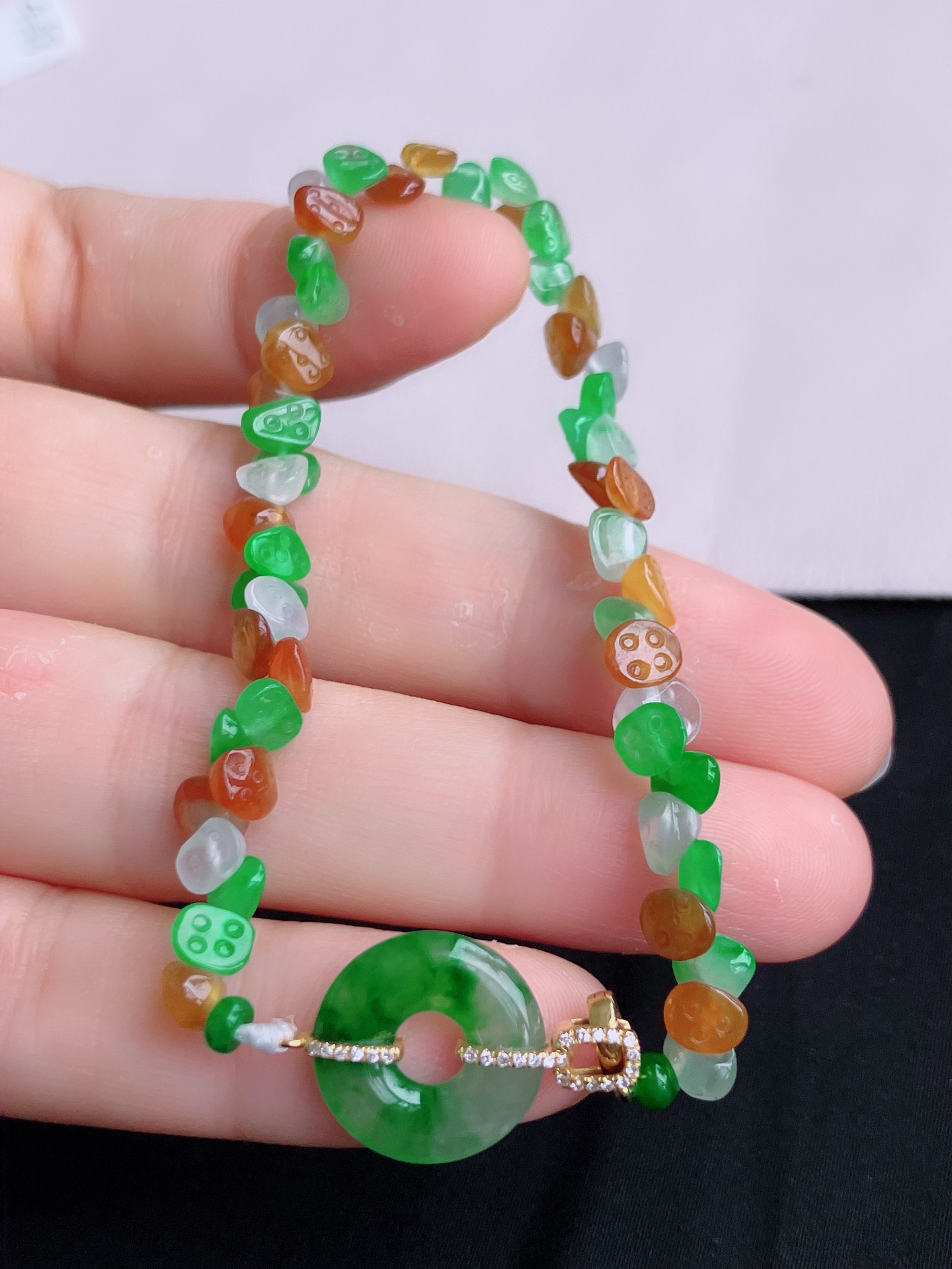 ️，多彩一品清廉手串，晶莹剔透，特色，尺寸13.8/2.8/6.8，自然光实拍