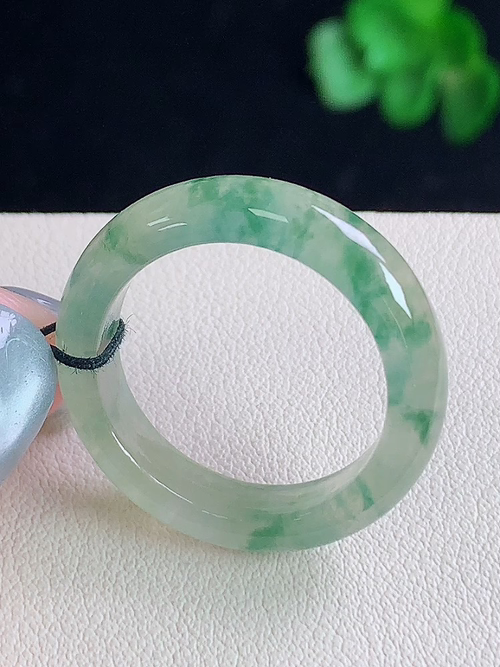 冰飘花指环，无裂，尺寸18/4.8/3.4，17号，№:y280344  25