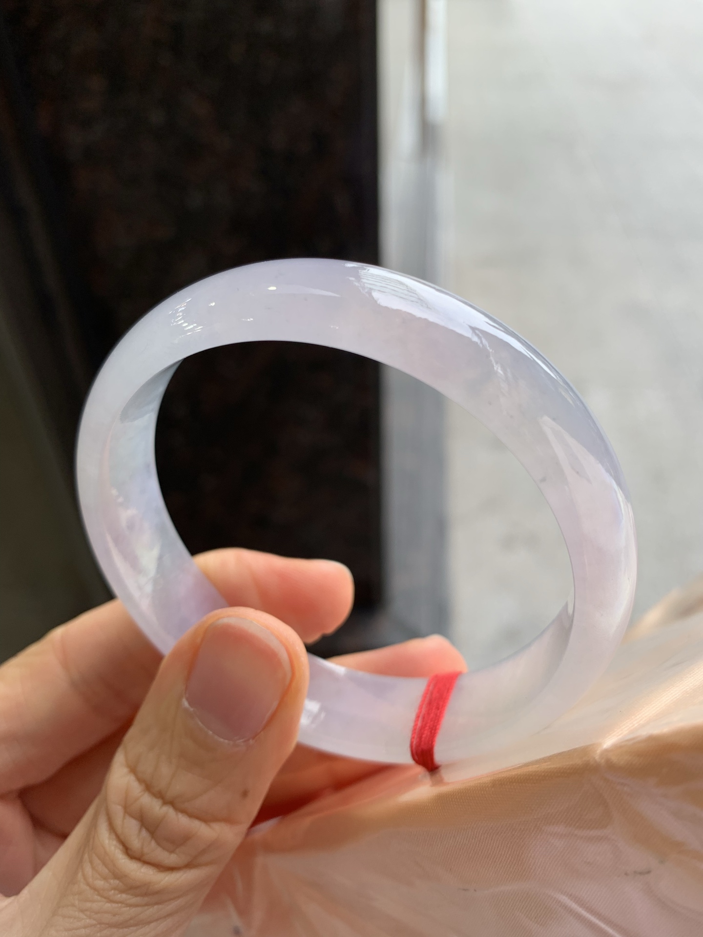 正圈冰镯，无裂，尺寸：58/14/6.5，冰润