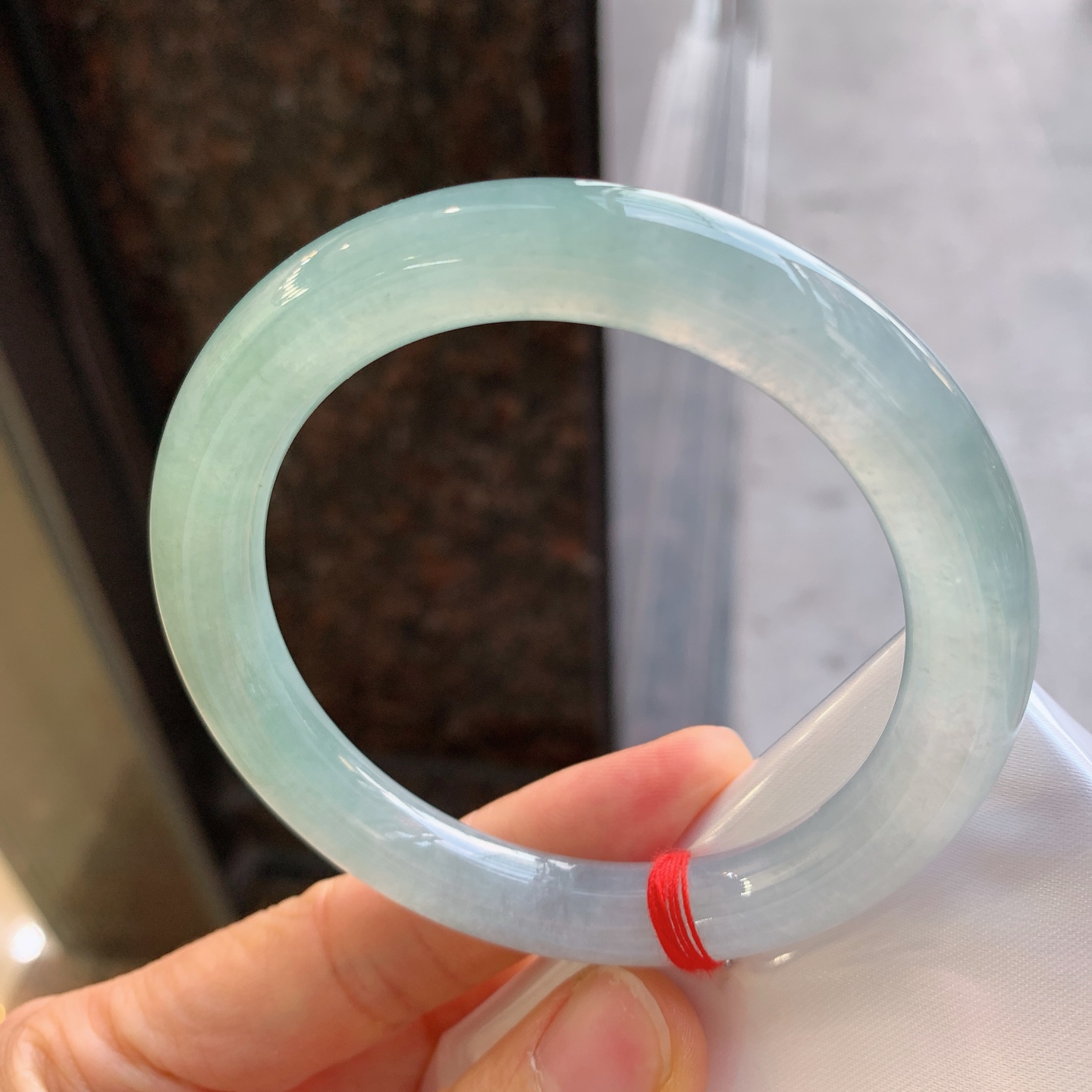 圆条冰晴，无裂，尺寸：57.5/9.6/10，冰润