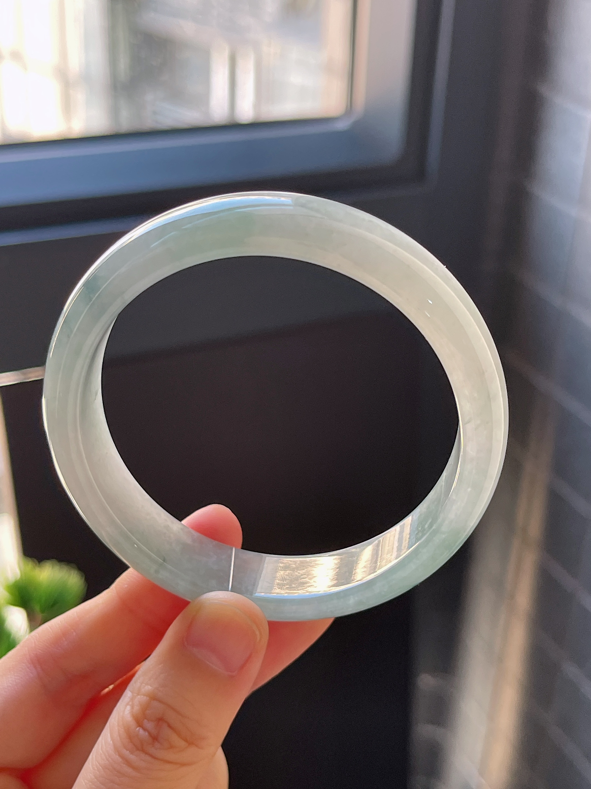 正圈57.8圈口，翡翠糯化种飘花手镯