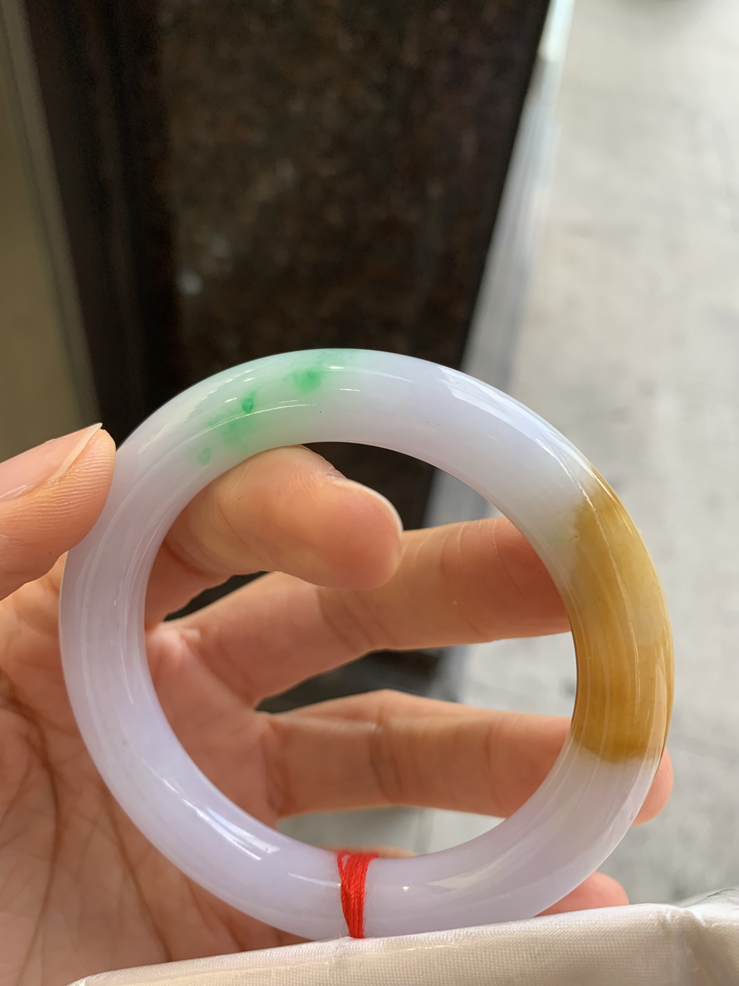 圆条双彩，无裂，尺寸：57/11，特色料子