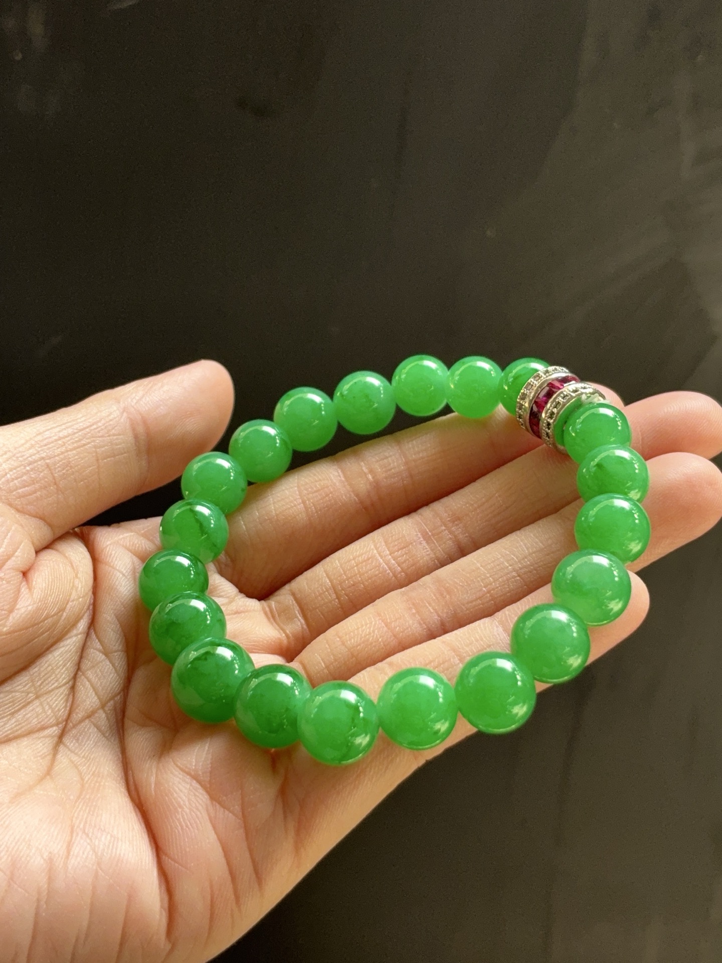 ️ 碧波凝翠 · 腕上生春的冰绿珠串，尺寸10.8/8.8，20颗