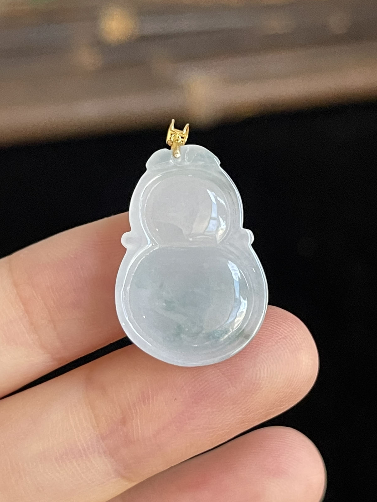 翡翠葫芦，印记：G18K