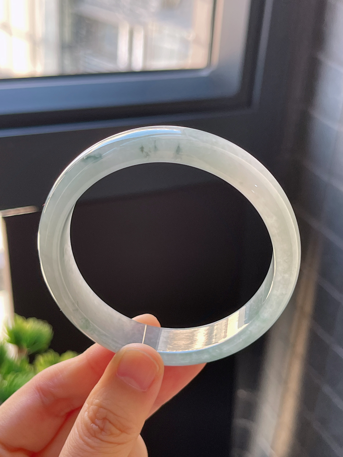 正圈57.8圈口，翡翠糯化种飘花手镯