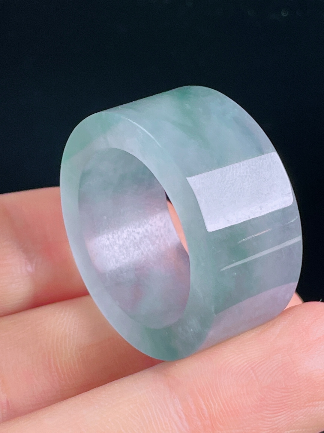 ️冰紫扳指，老种起光，细底通透，尺寸：13/4.3，圈口28mm，0429