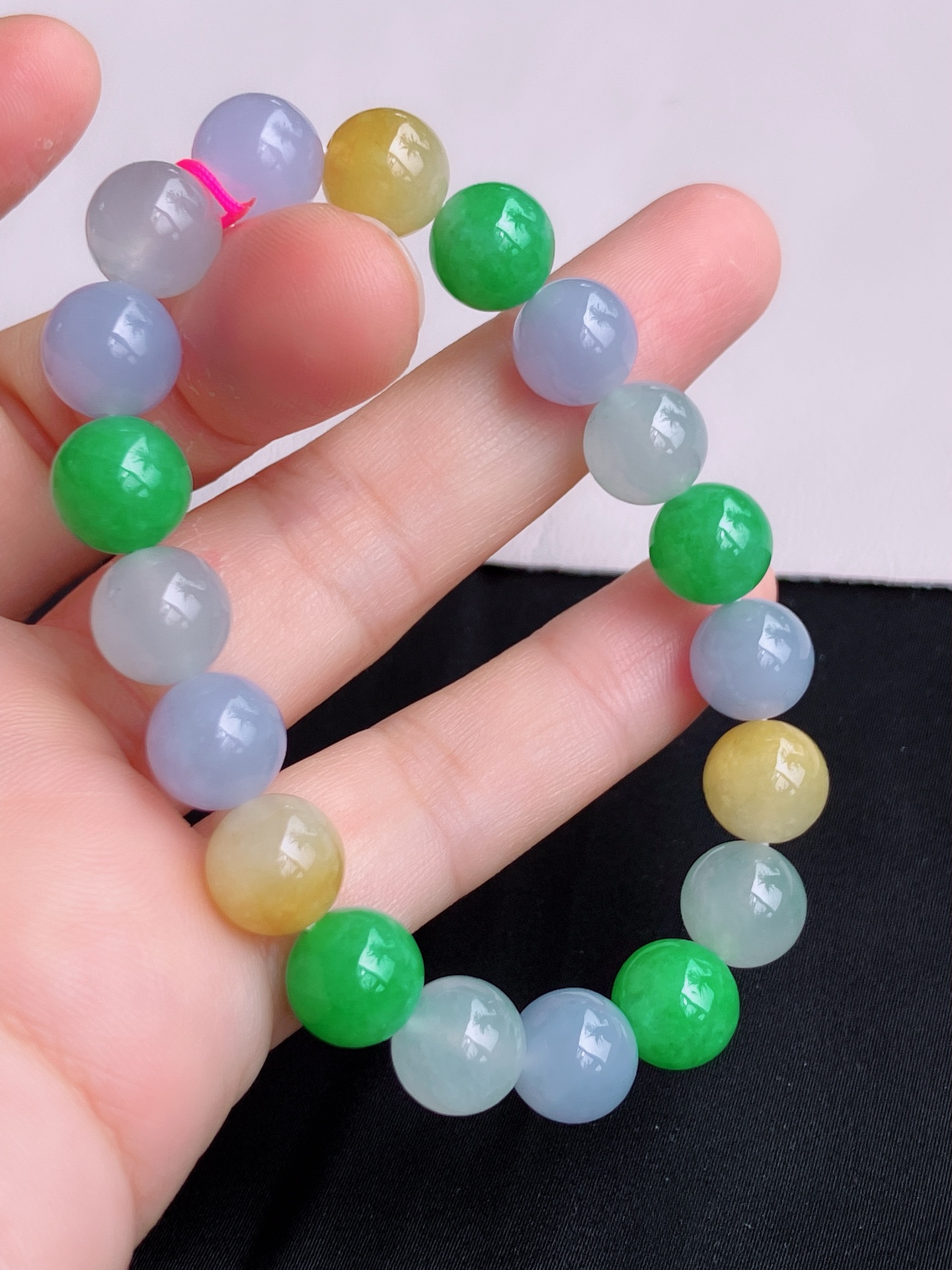 ️，三彩手串，晶莹剔透，特色，尺寸10，自然光实拍