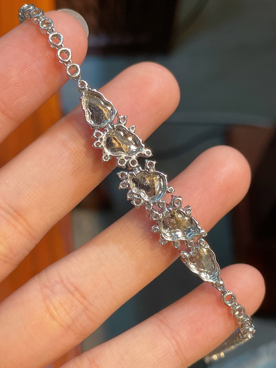 葫芦手链，，18k金镶嵌，8.5/6.9/3.6