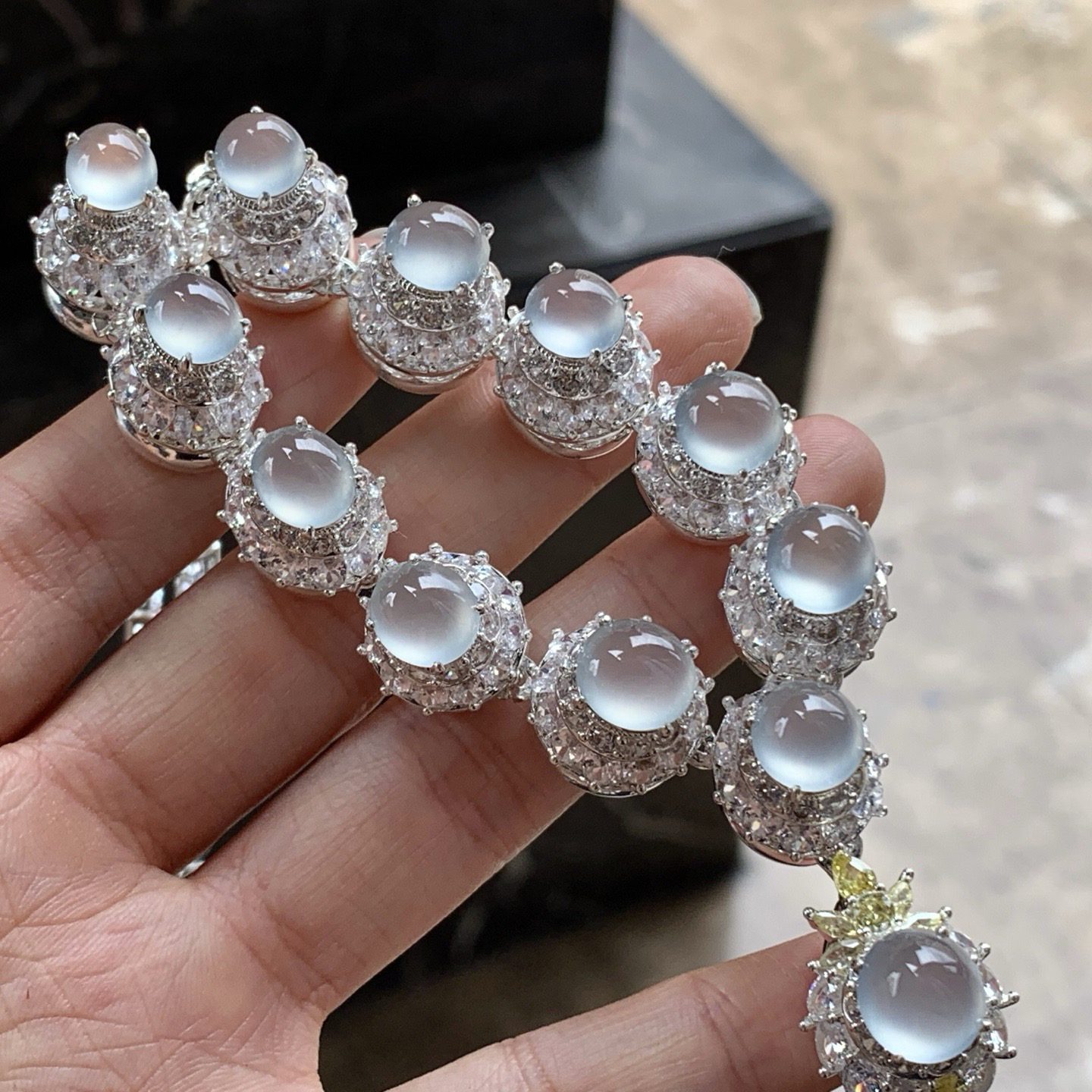 冰种项链^_^冰透 水润 铜托