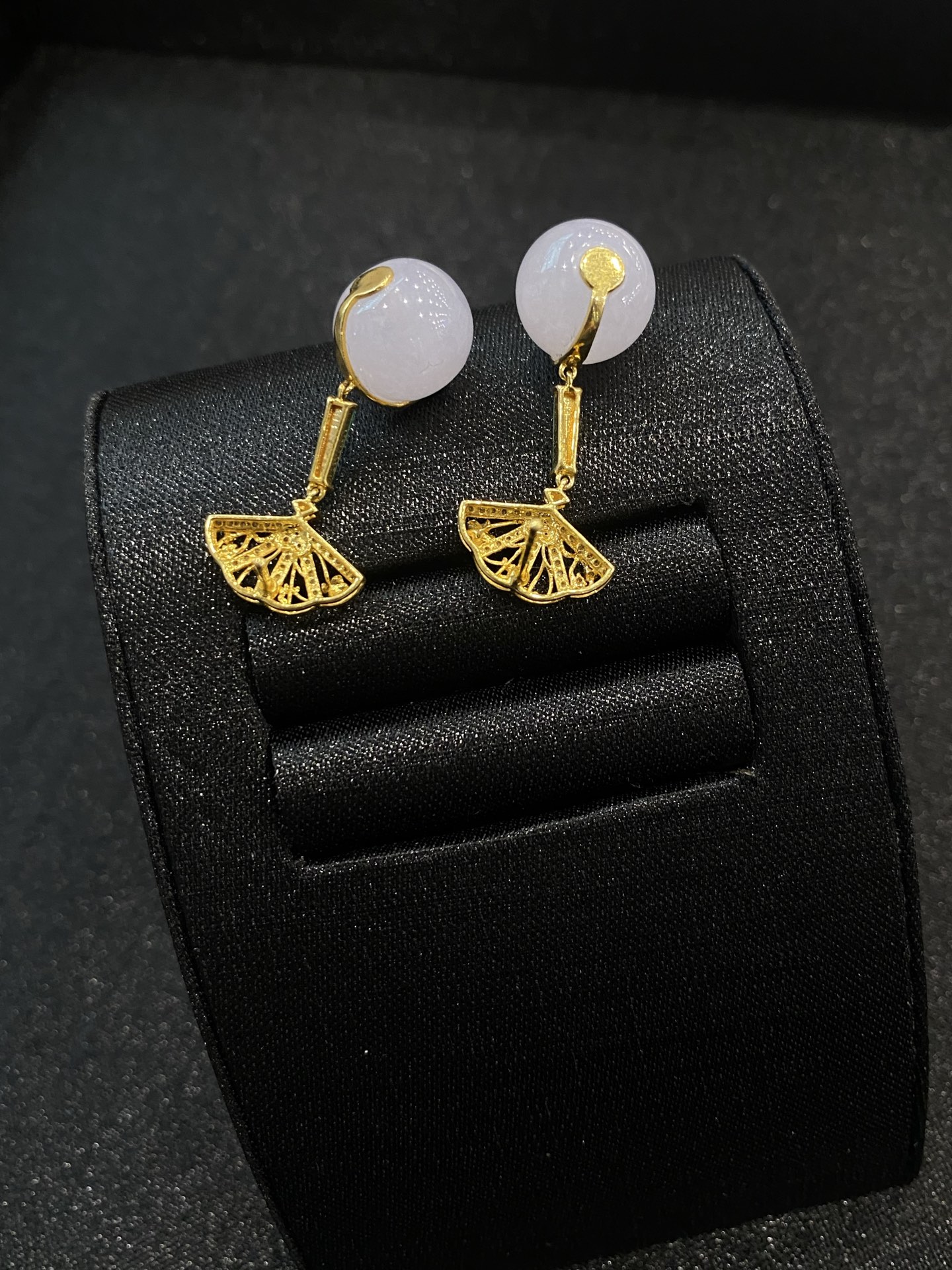 20260428（四）,18K淡紫罗兰平安扣耳坠,整体30/10.9/11.1