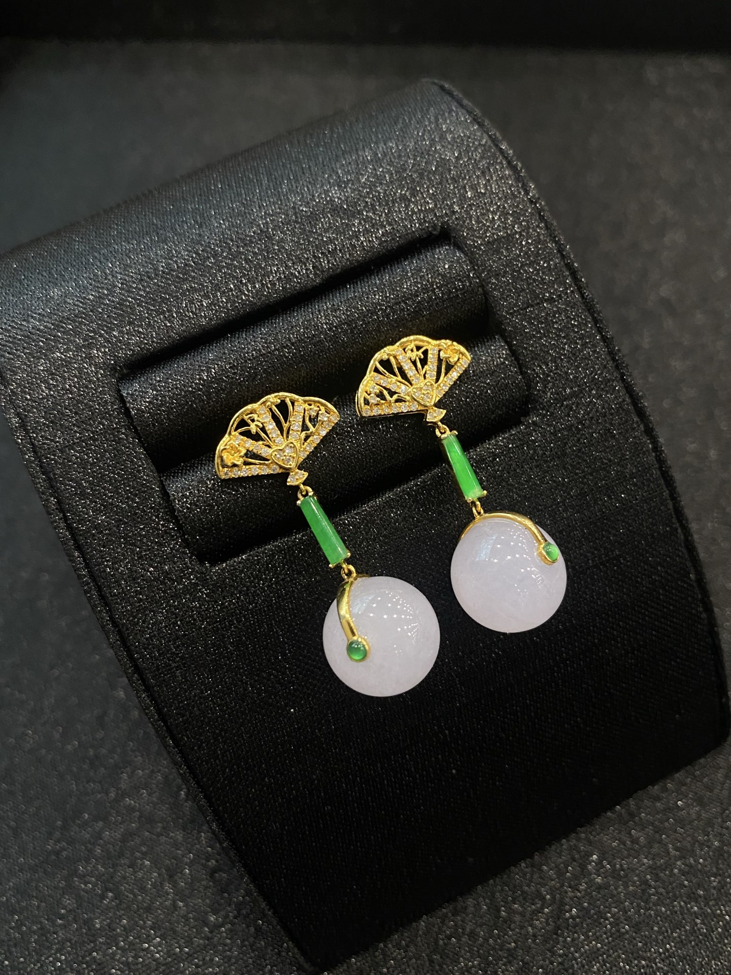 20260428（四）,18K淡紫罗兰平安扣耳坠,整体30/10.9/11.1