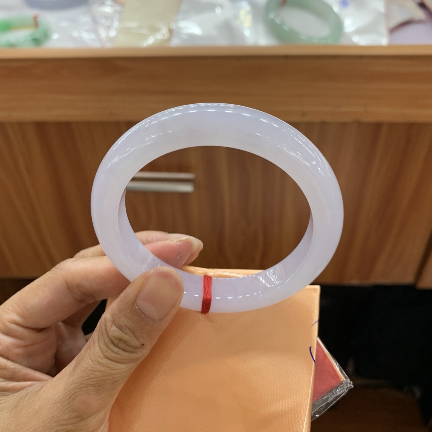 042813FN，冰紫正圈翡翠手镯，58-12.7-9.3