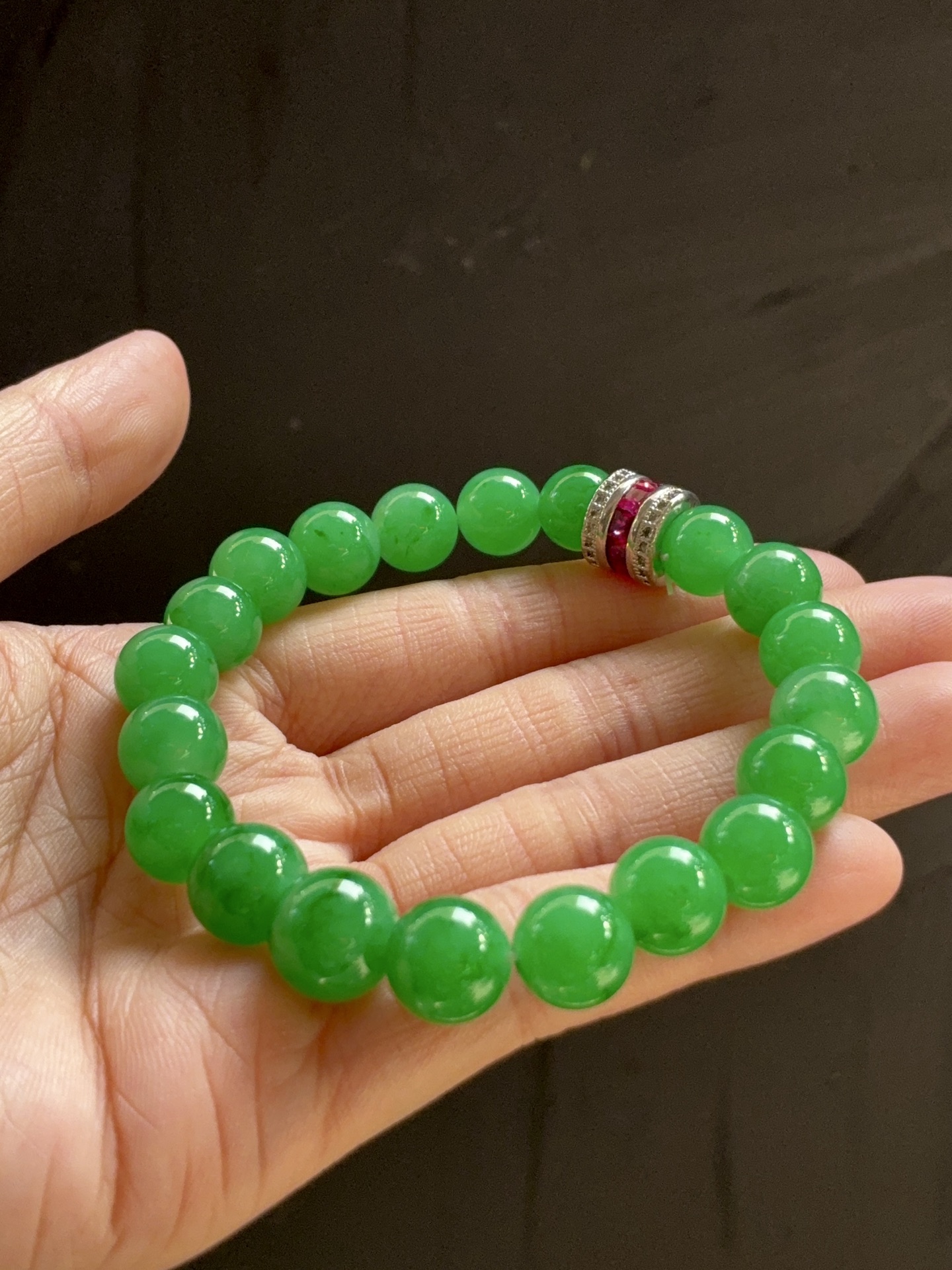 ️ 碧波凝翠 · 腕上生春的冰绿珠串，尺寸10.8/8.8，20颗