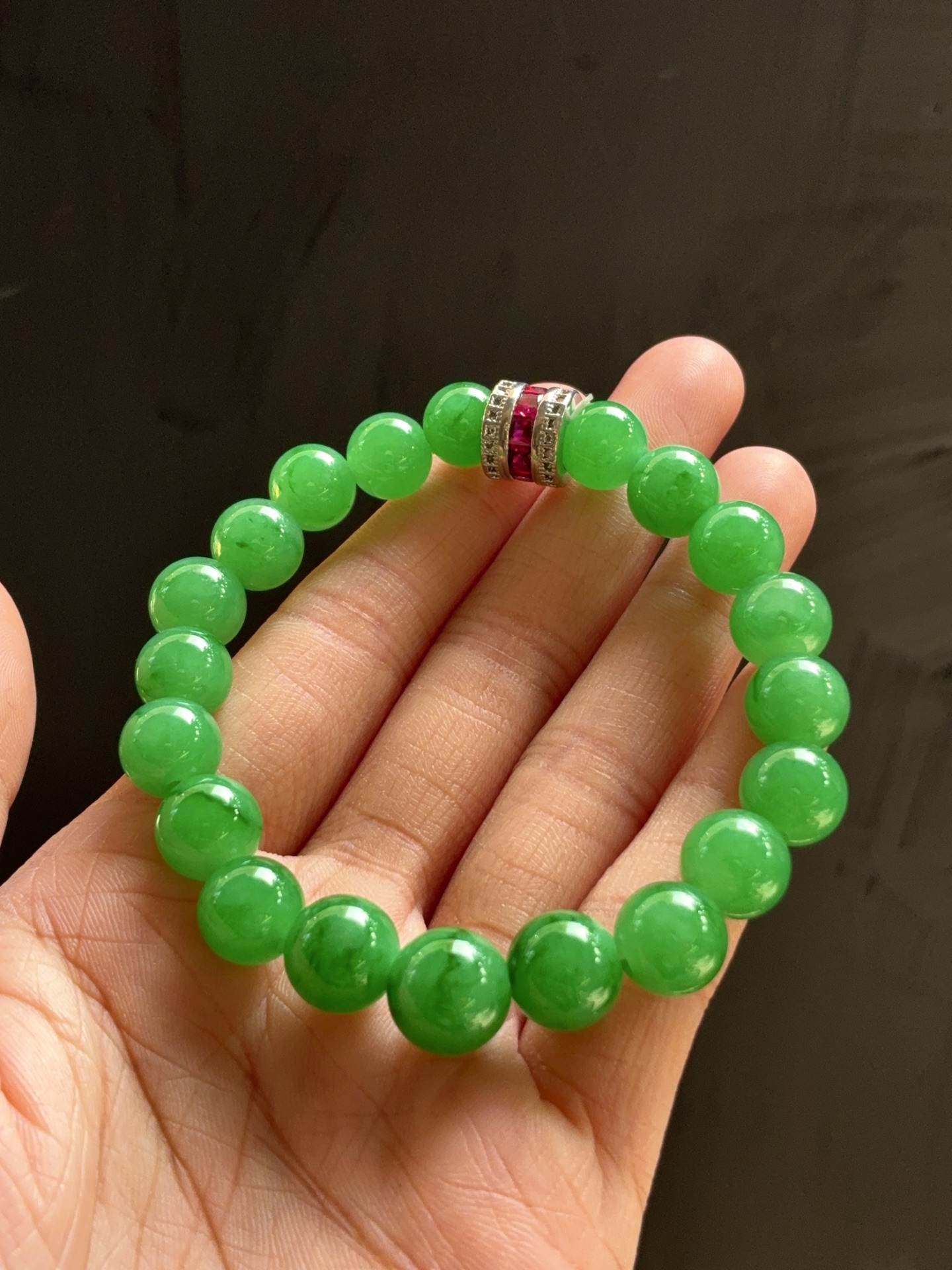 ️ 碧波凝翠 · 腕上生春的冰绿珠串，尺寸10.8/8.8，20颗