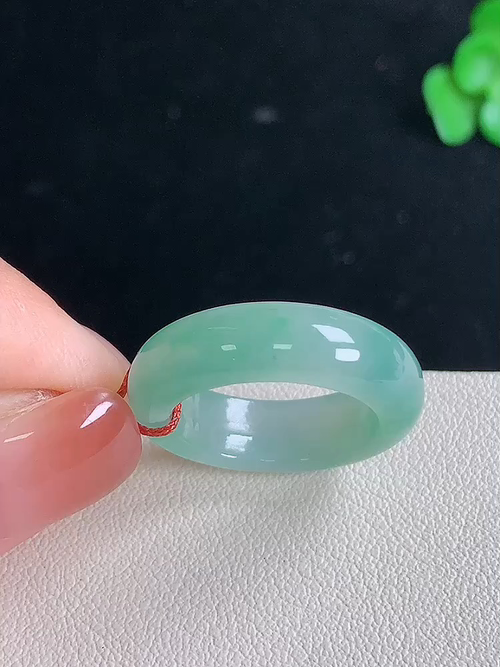  冰飘花指环，无裂，尺寸16.1/6.2/3.6，11号，№;y2811 25