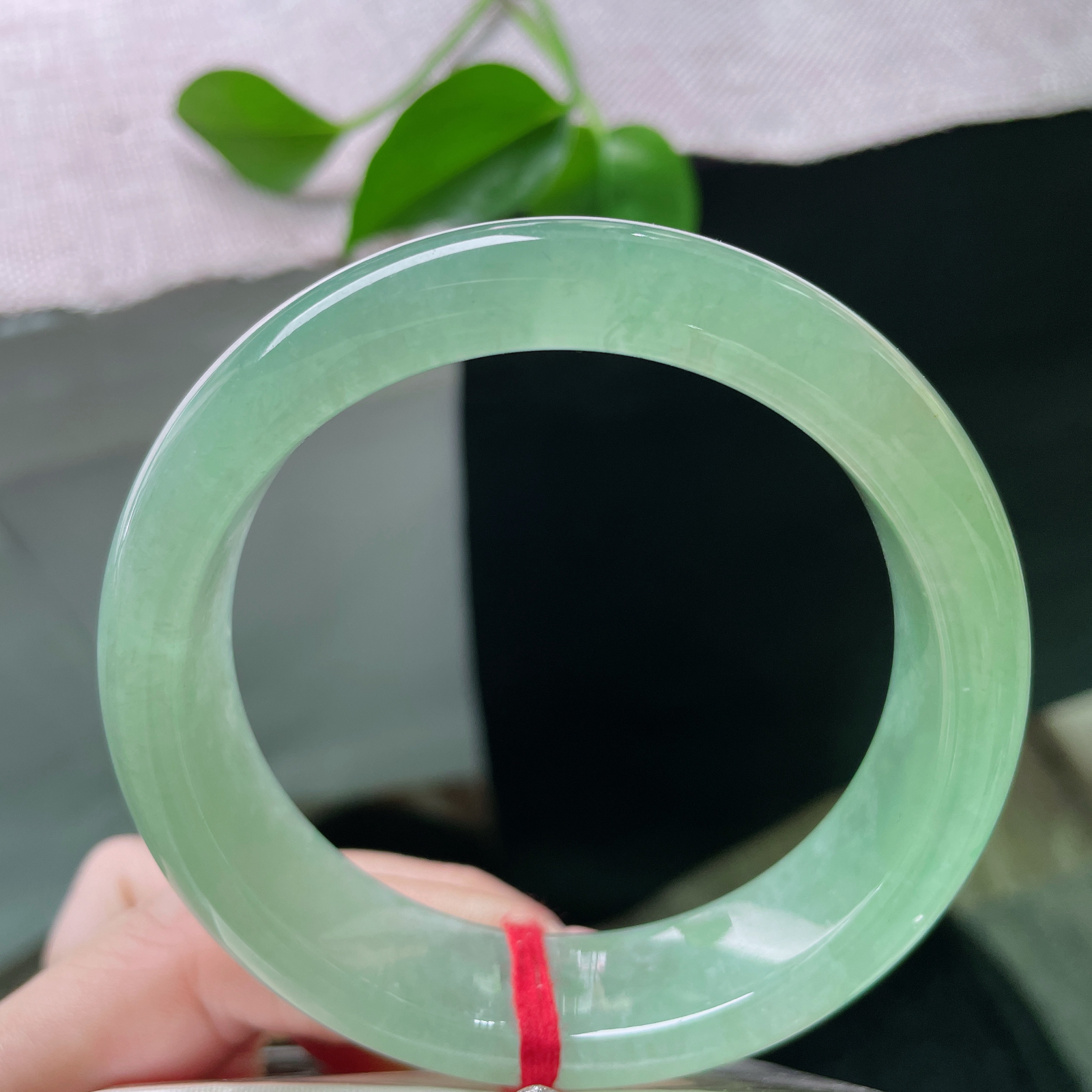 59.8/16.7/9.1绿底正圈，冰润细腻，宽版，完美。洒金，ss49604a..