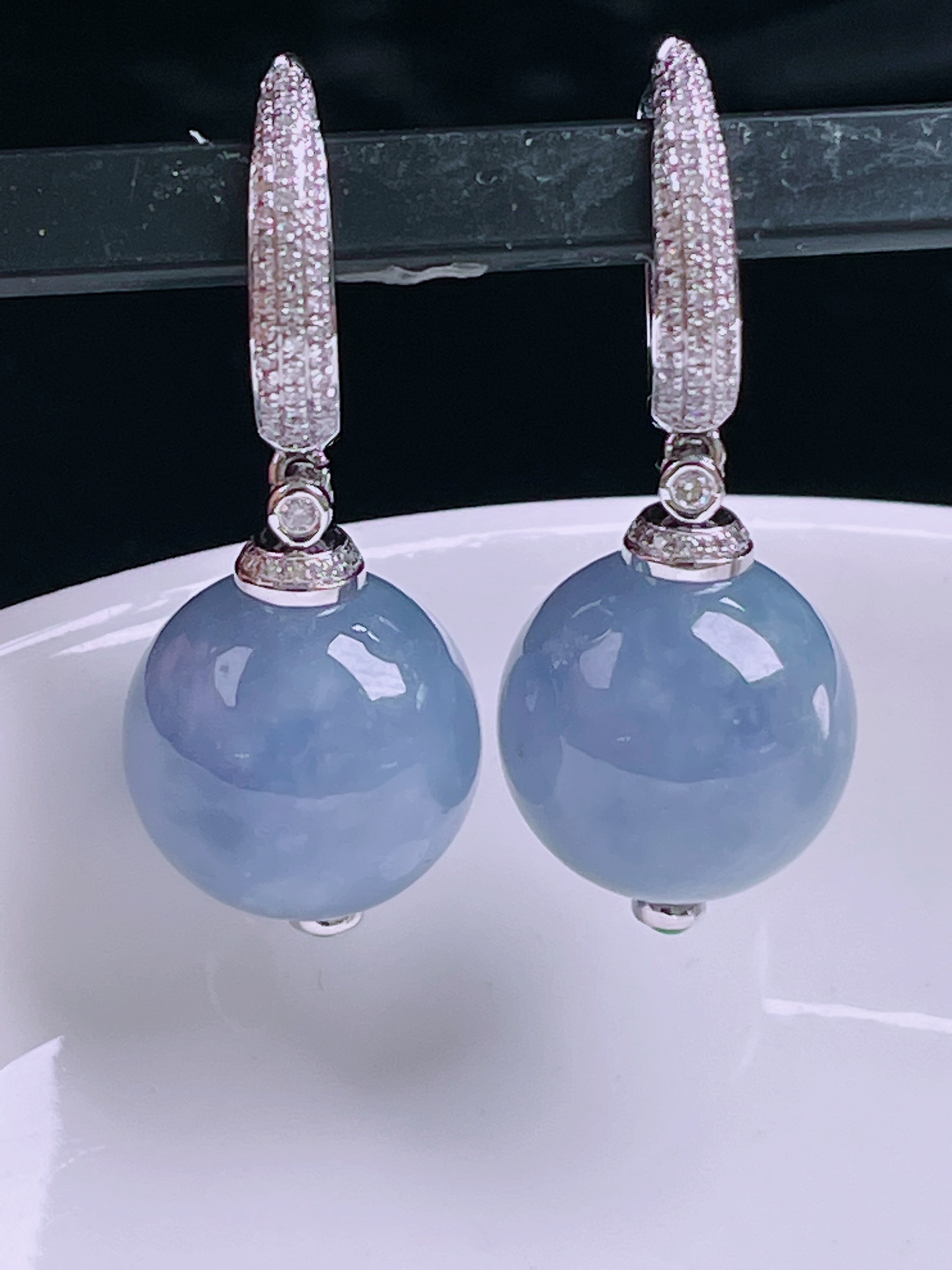 ️耳坠，老种起光，细底通透，尺寸：裸石13mm，编号0429