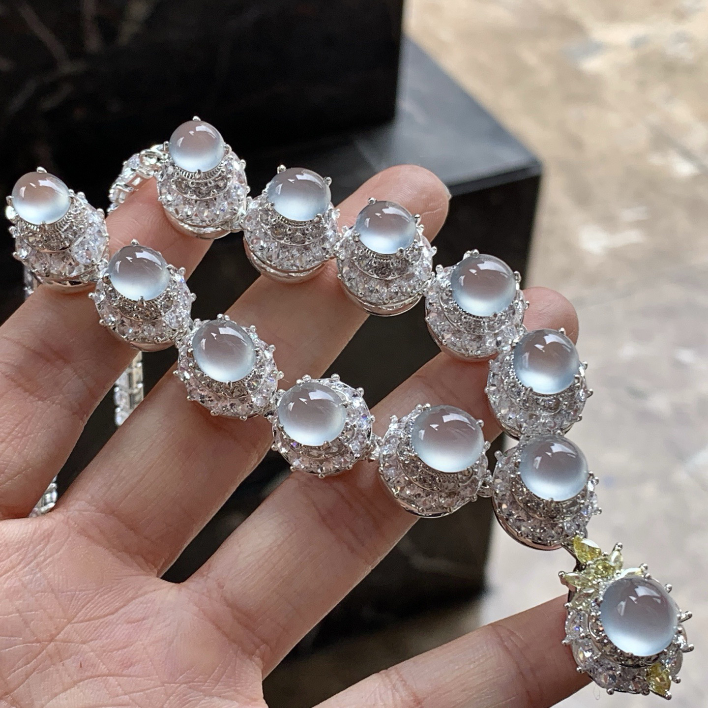 冰种项链^_^冰透 水润 铜托