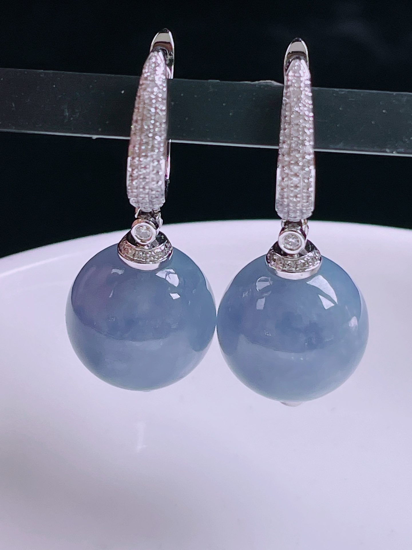 ️耳坠，老种起光，细底通透，尺寸：裸石13mm，编号0429