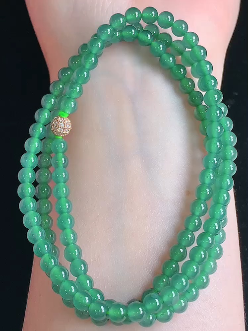  ，冰蓝水转运珠耳，无裂，尺寸4.8mm，№;y260625 23