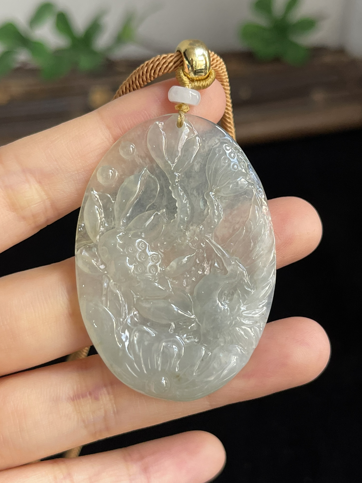 翡翠花件，配珠未测