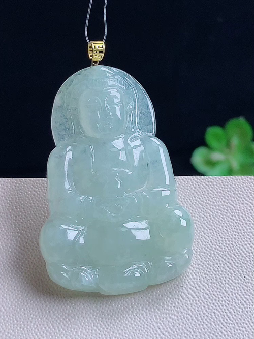 18k观音，无裂，尺寸43/25/4.2，编号22aw5l 28