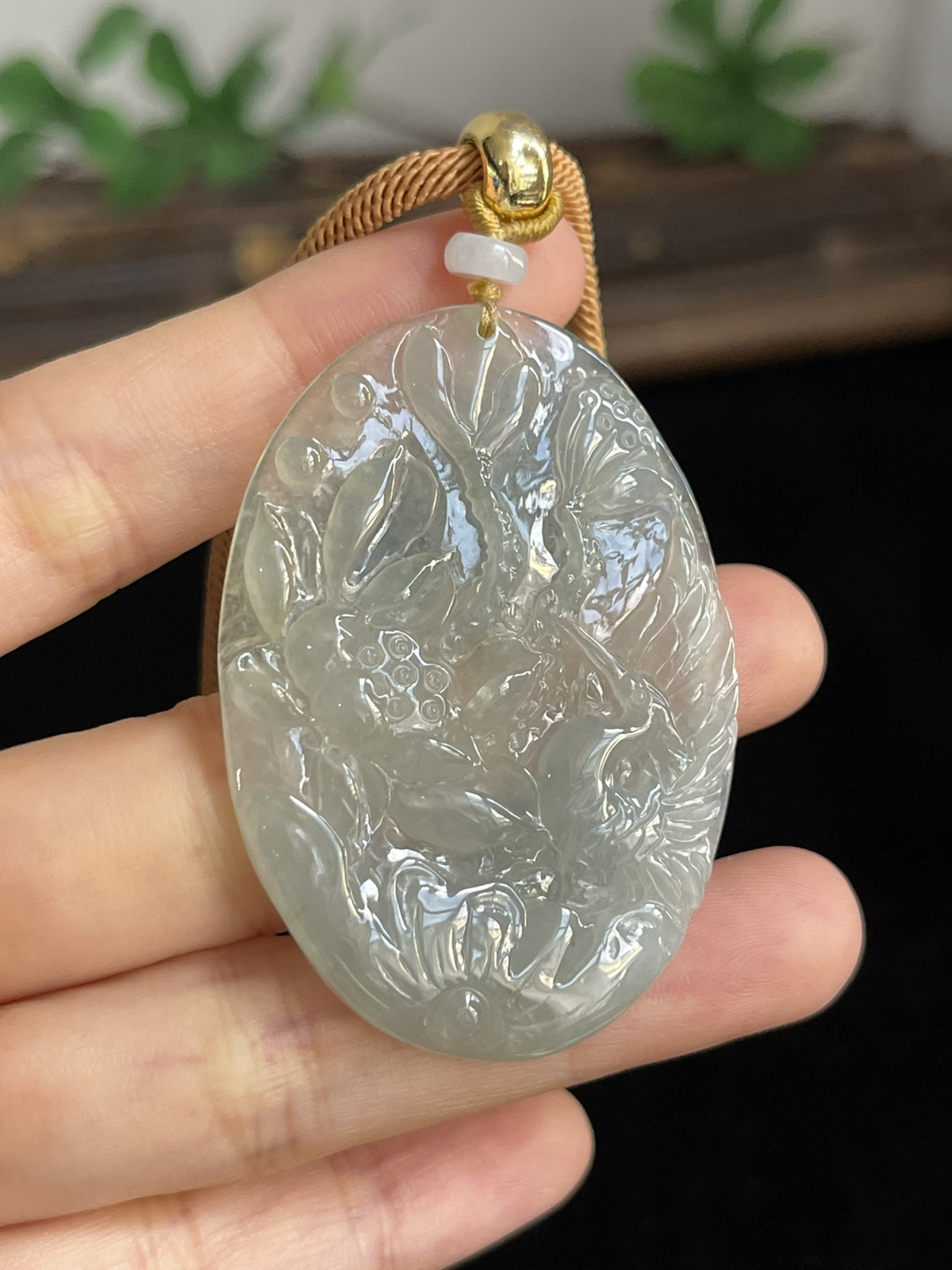 翡翠花件，配珠未测