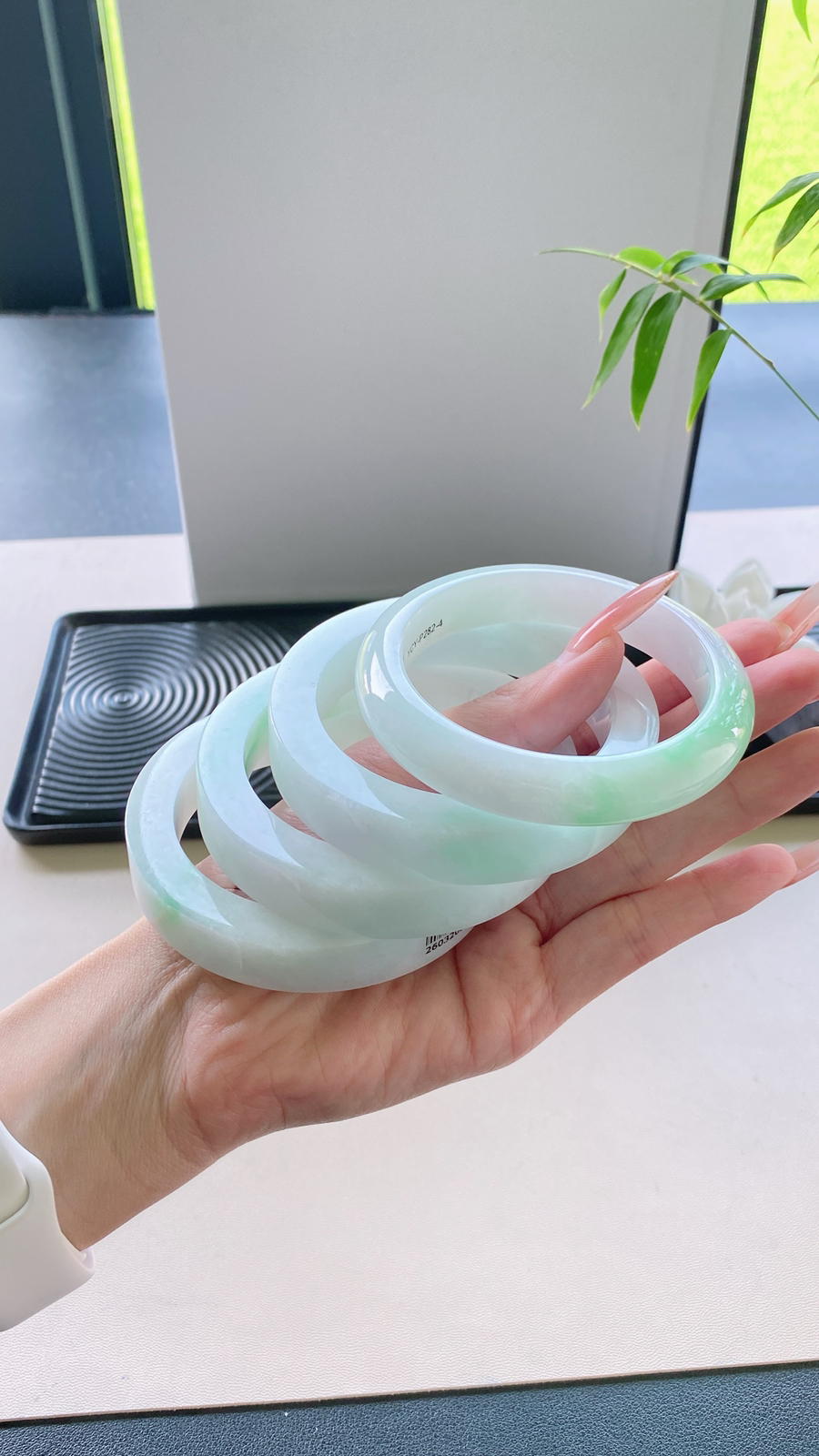 【白底青手镯胚】