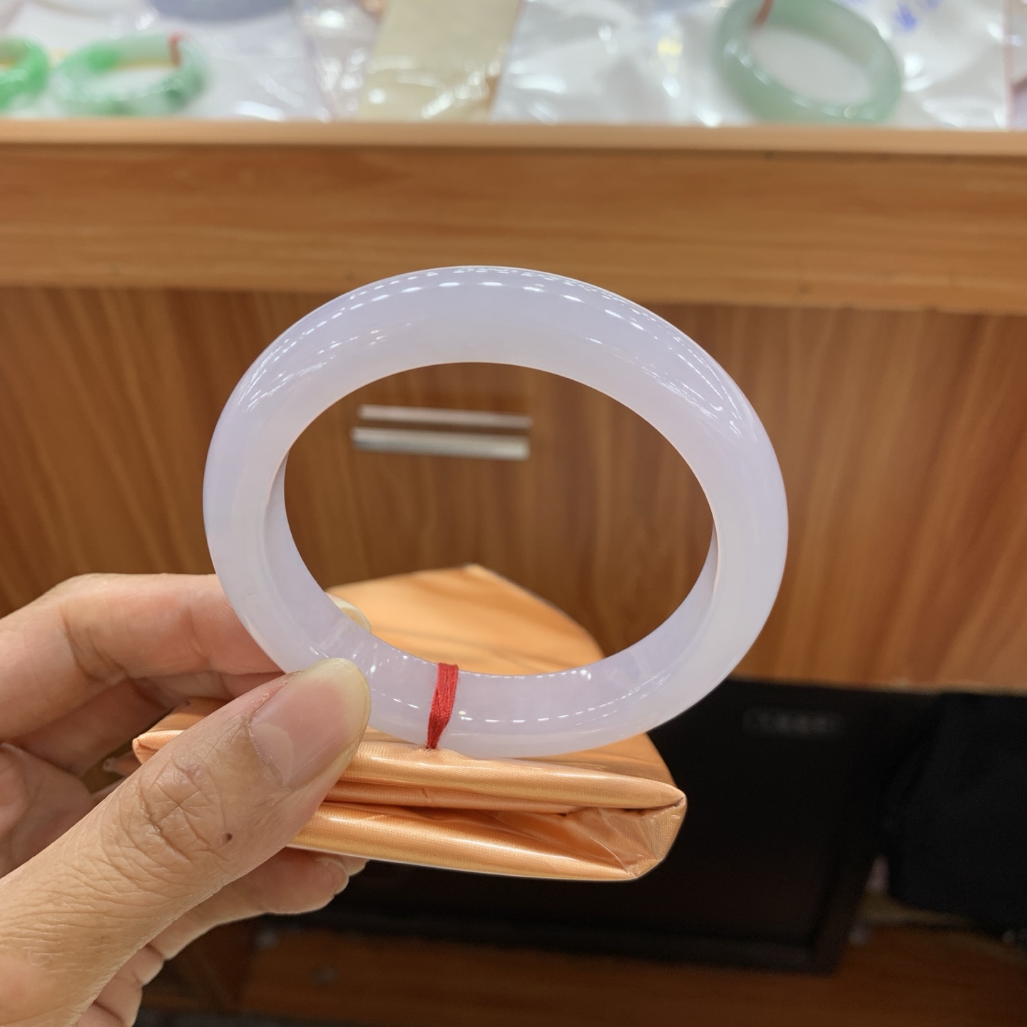 042813FN，冰紫正圈翡翠手镯，58-12.7-9.3