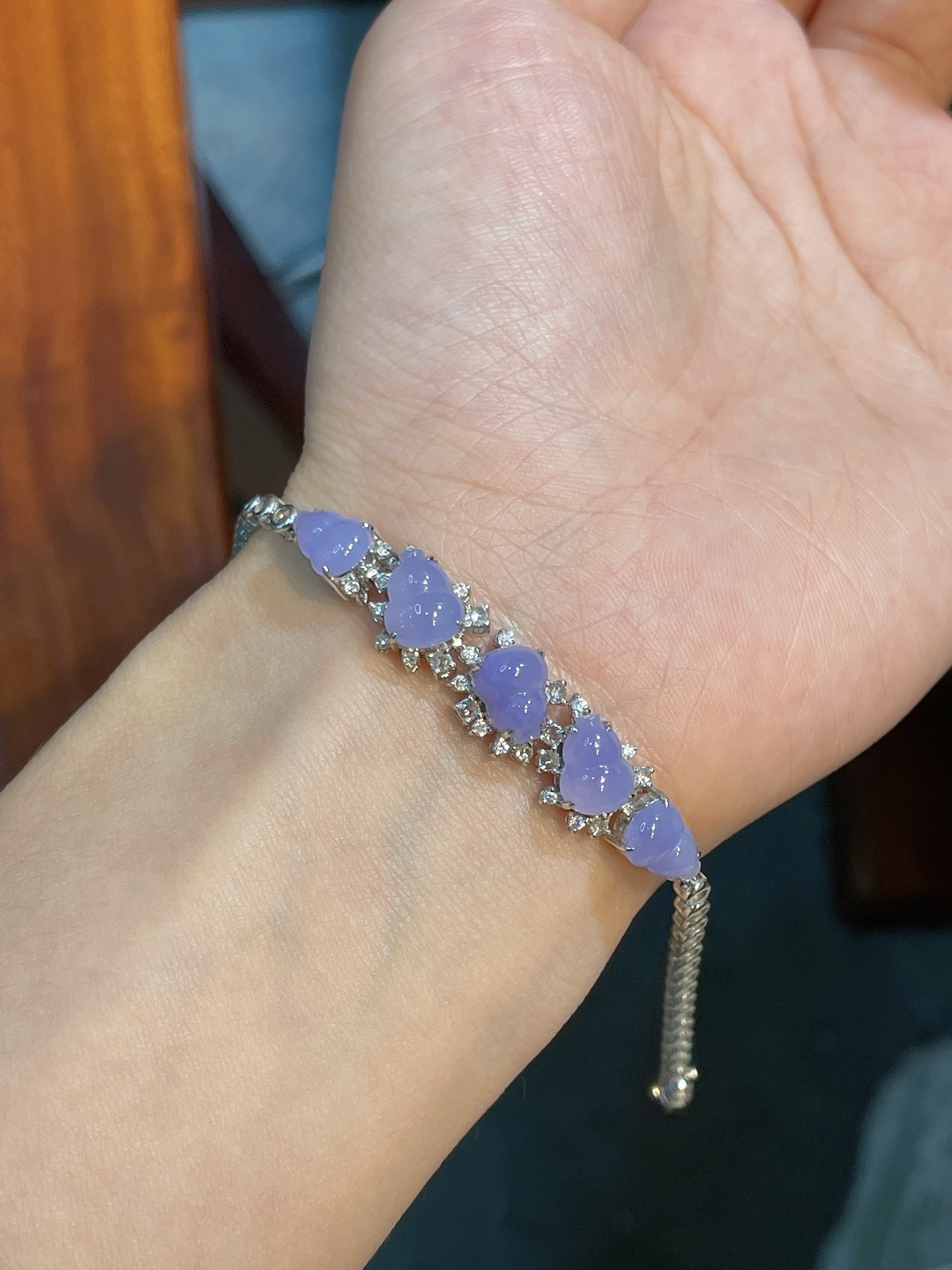 葫芦手链，，18k金镶嵌，8.5/6.9/3.6