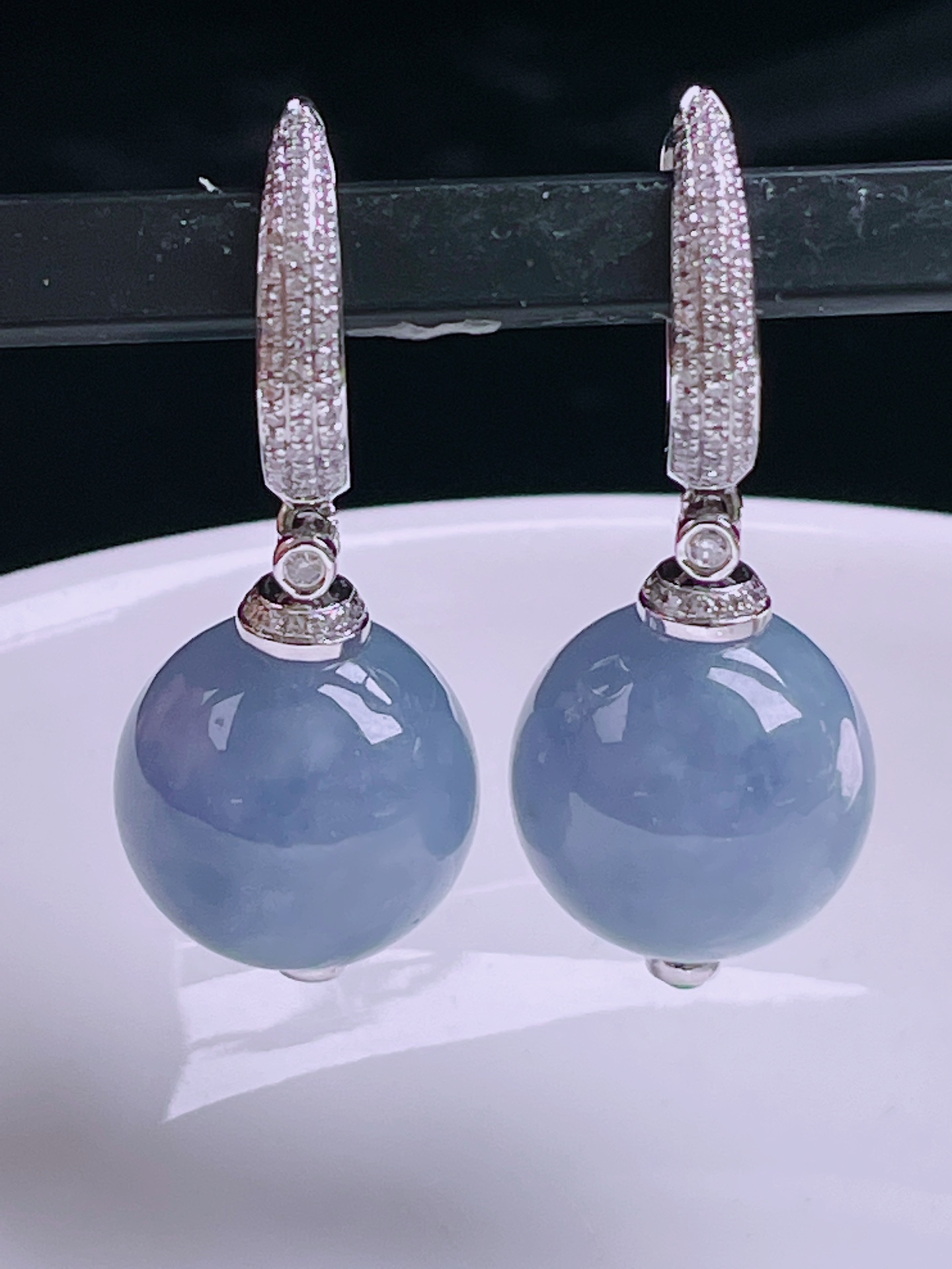 ️耳坠，老种起光，细底通透，尺寸：裸石13mm，编号0429