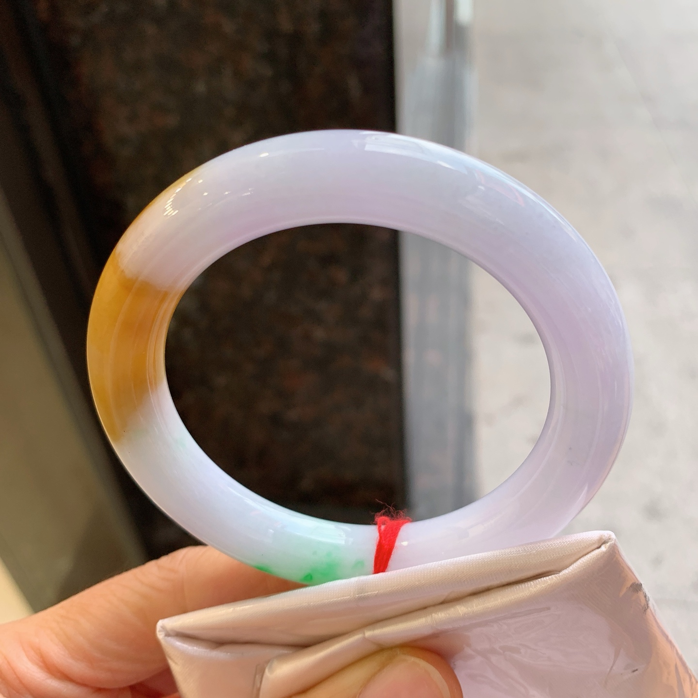 圆条双彩，无裂，尺寸：57/11，特色料子