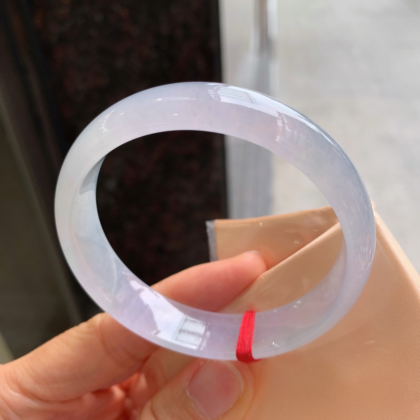 正圈冰镯，无裂，尺寸：58/14/6.5，冰润