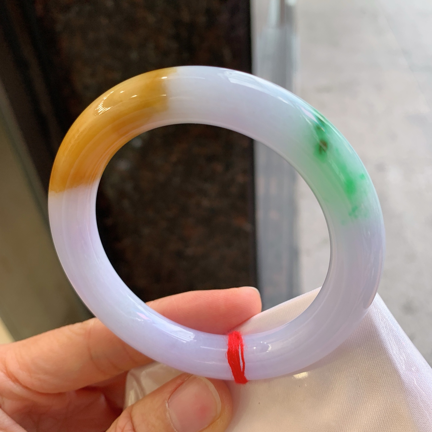 圆条双彩，无裂，尺寸：57/11，特色料子