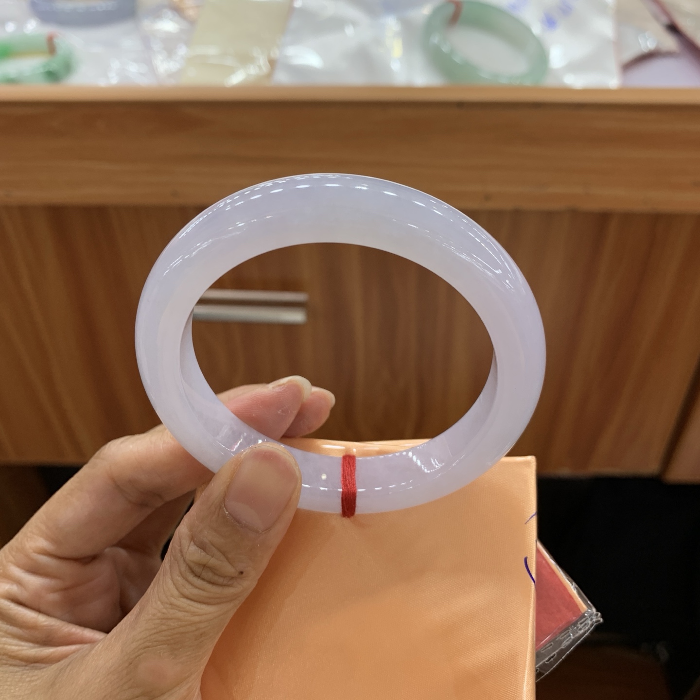 042813FN，冰紫正圈翡翠手镯，58-12.7-9.3