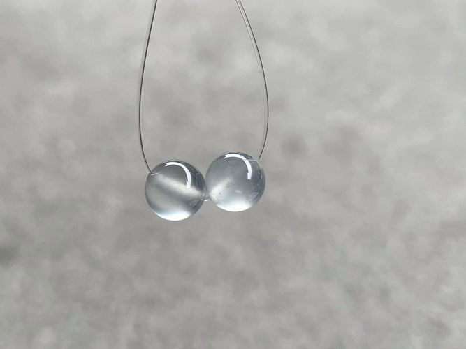 ️ 冰珠一对，尺寸6.5/6.4