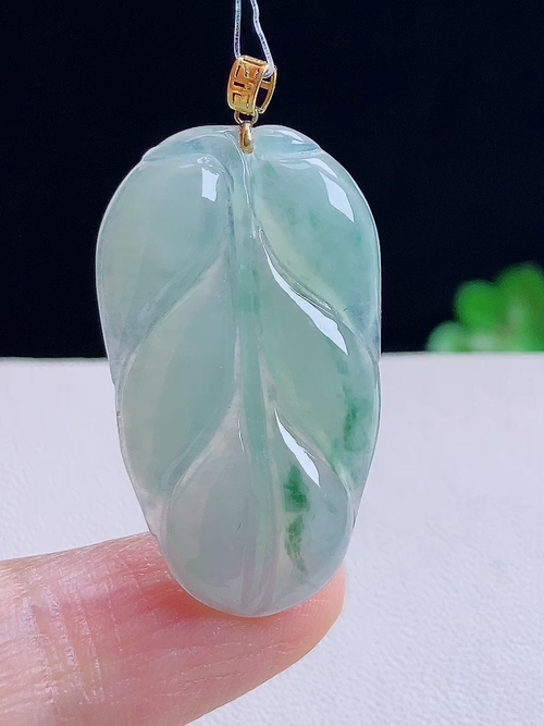 18k树叶，无裂，尺寸34.5/18/3.3，编号22aw5l  28